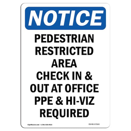 OSHA Notice, 10 Height, 14 Width, Rigid Plastic